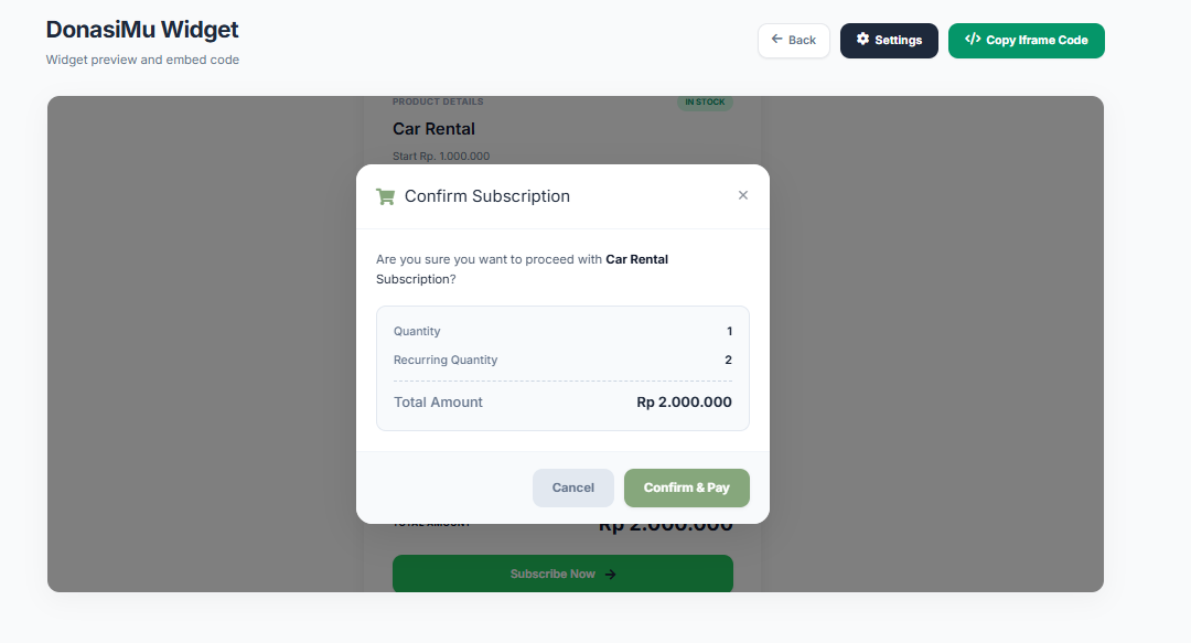 Checkout Widget